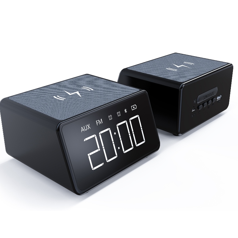 FB-CR01W 1.4 дюйма Bluetooth Clock Radio с беспроводным зарядным устройством QI